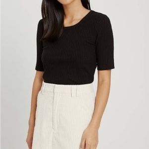 Frank and Oak ribbed black T-Shirt